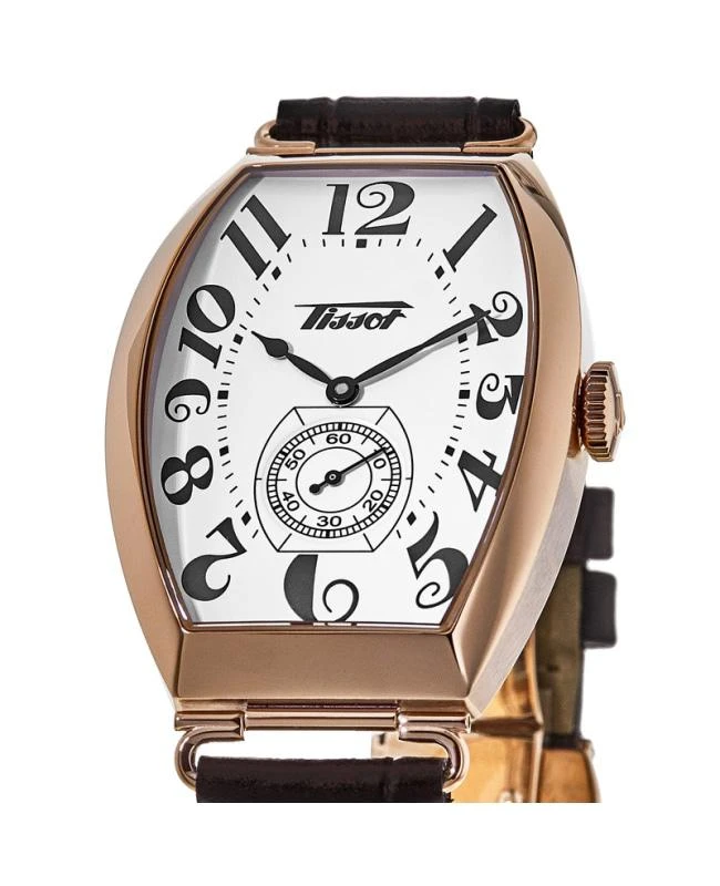 商品Tissot|Tissot Heritage Porto Mechanical Gold Tone Leather Strap Men's Watch T128.505.36.012.00,价格¥7148,第2张图片详细描述