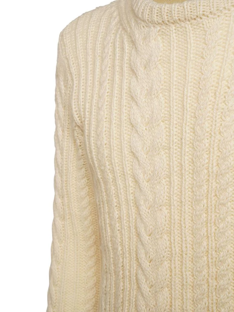 商品Thom Browne|4 Bar Aran Wool Blend Knit Sweater,价格¥5740,第1张图片详细描述