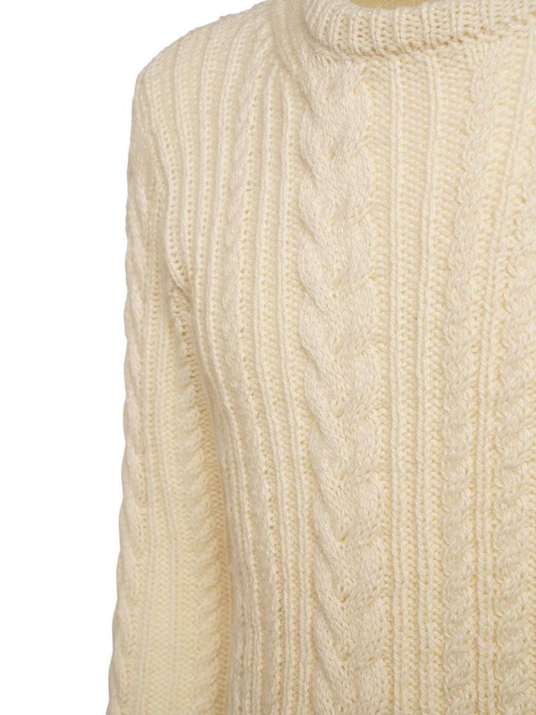 商品Thom Browne|4 Bar Aran Wool Blend Knit Sweater,价格¥5525,第1张图片