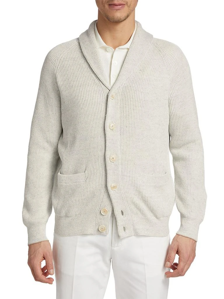 商品Brunello Cucinelli|Cotton-Blend Shawl Cardigan,价格¥14704,第2张图片详细描述