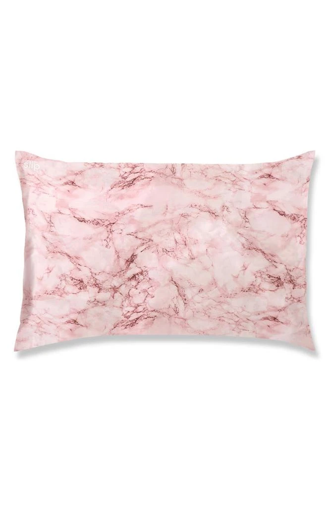 商品Slip|Pink Marble Pure Silk Pillowcase,价格¥347,第1张图片