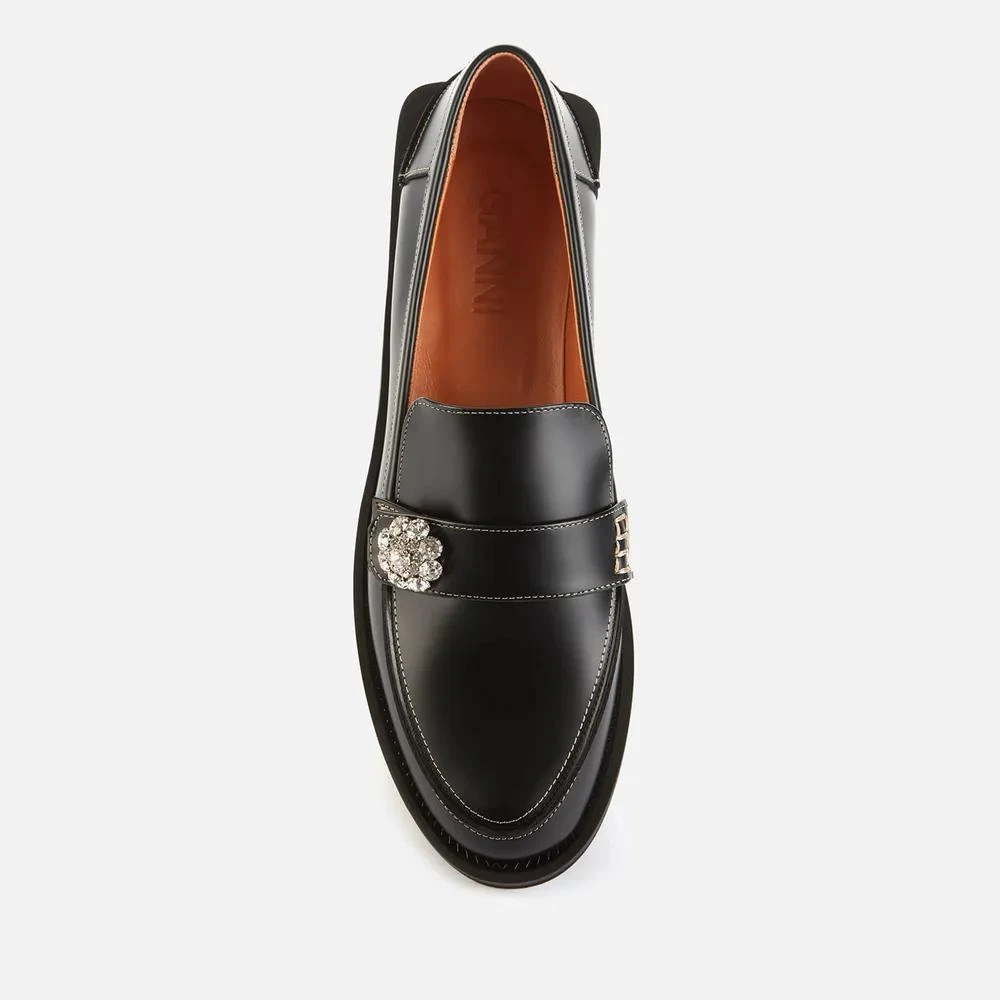 商品Ganni|Ganni Women's Jewel Leather Loafers,价格¥1803,第3张图片详细描述