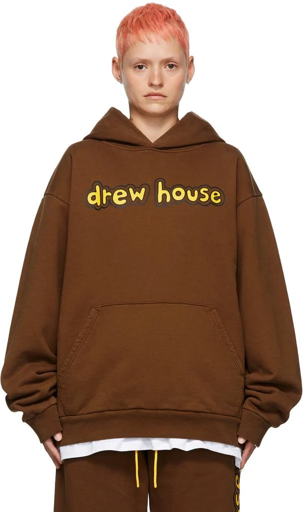 商品Drew House|SSENSE Exclusive Brown Cartoon Font Hoodie,价格¥761,第1张图片