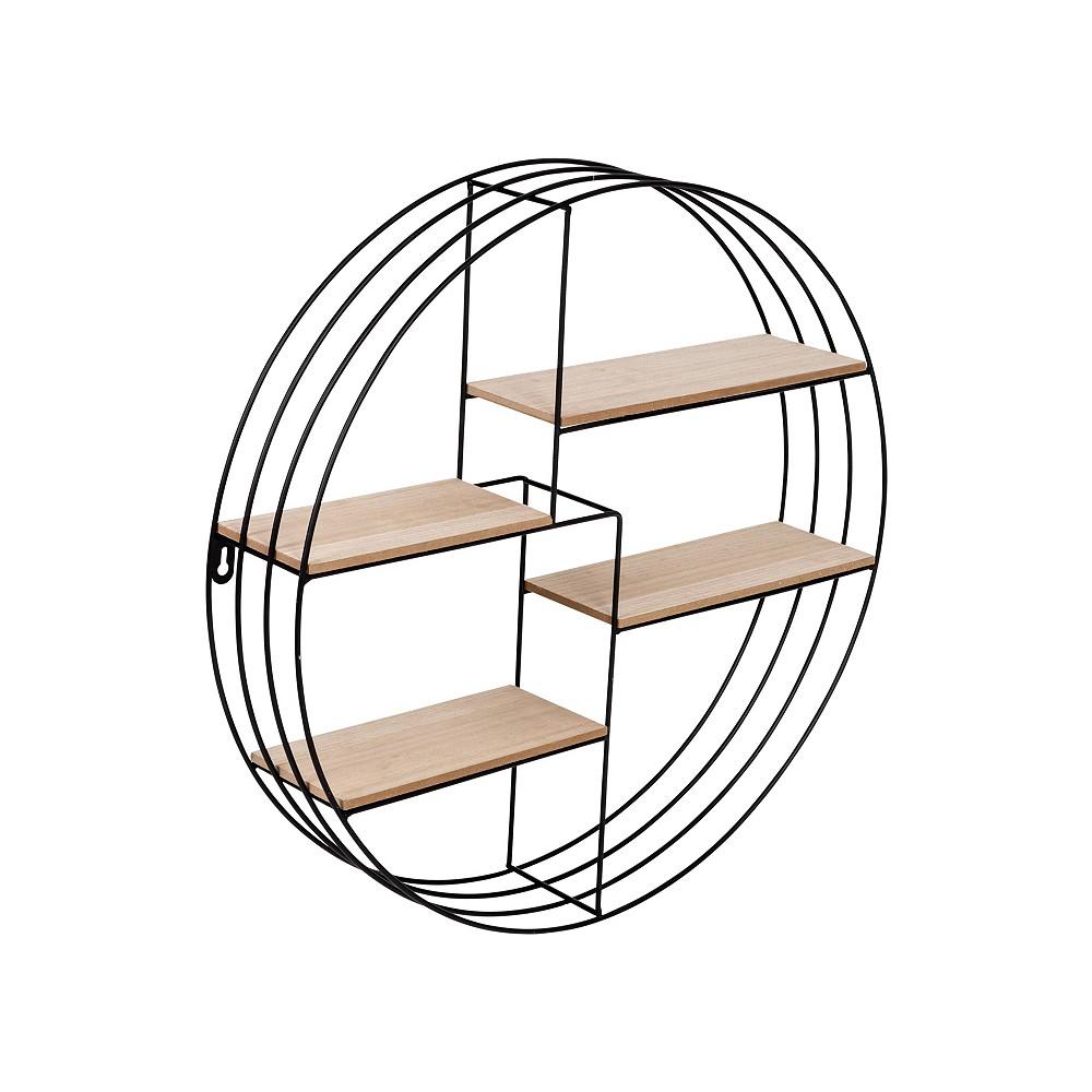 Circular 4 Tier Decorative Metal Wall Shelf商品第1张图片规格展示
