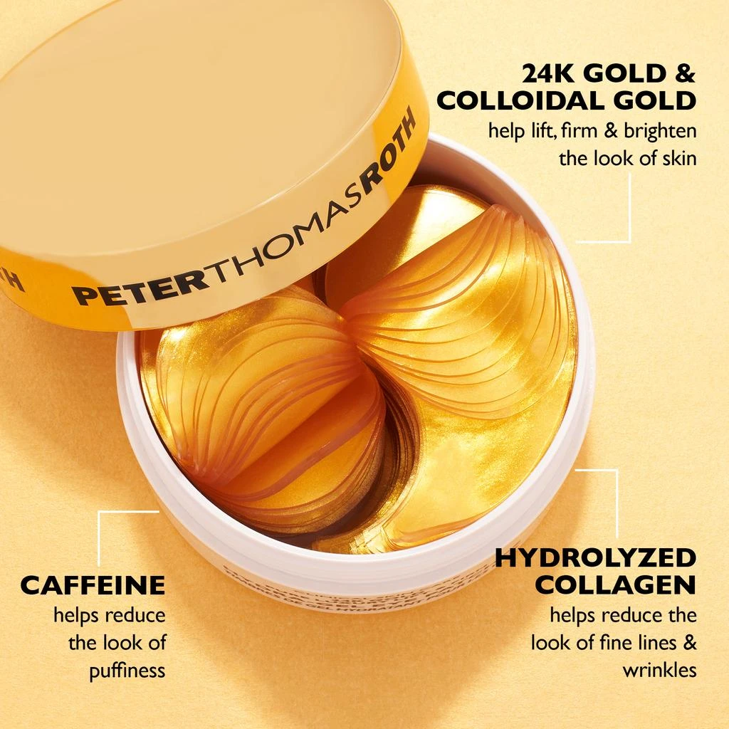 商品Peter Thomas Roth|Peter Thomas Roth 24K Gold Pure Luxury Lift and Firm Hydra-Gel Eye Patches,价格¥626,第3张图片详细描述