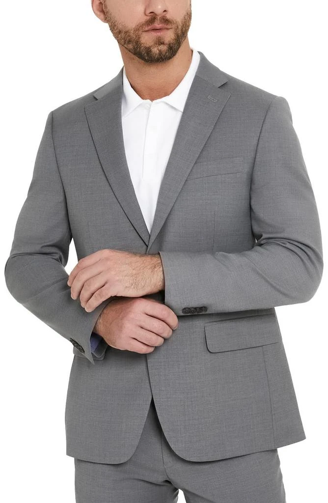 Tommy Hilfiger]Men's Modern-Fit TH Flex Stretch Plaid Wool Blend