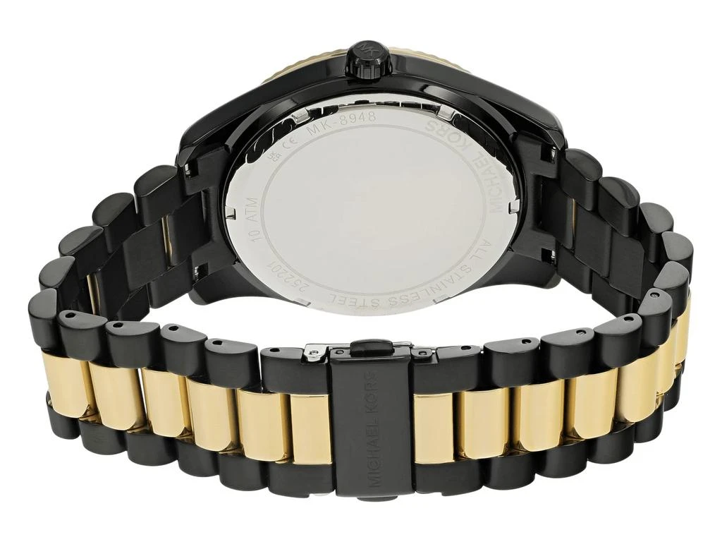 商品Michael Kors|MK8948 - Lexington Multifunction IP Bracelet with Gold Centerlinks Watch,价格¥967,第3张图片详细描述