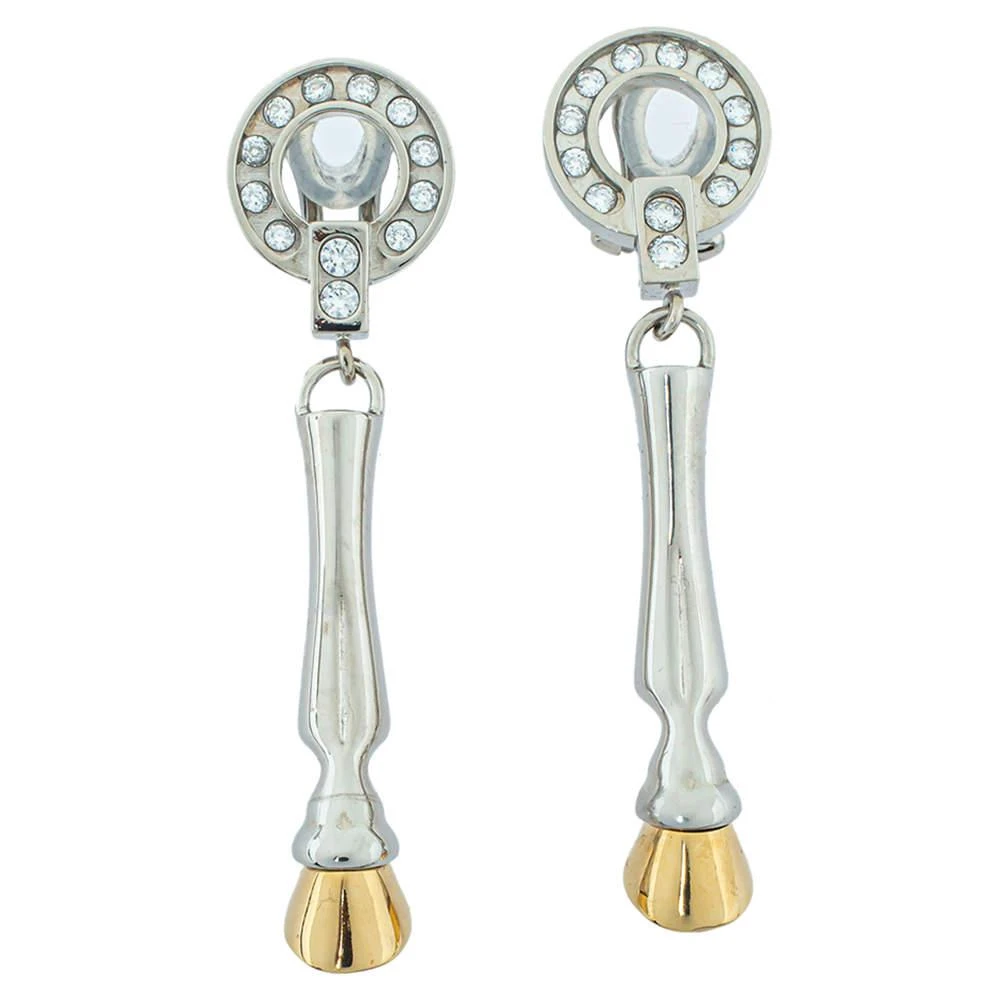 商品[二手商品] Burberry|Burberry Two Tone Plated Hoof Drop Clip On Earrings,价格¥1652,第1张图片