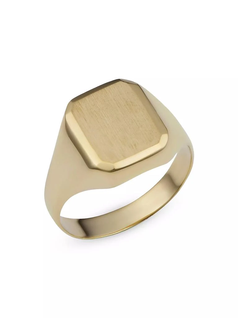 商品Oradina|14K Yellow Solid Gold The Duke Signet Ring,价格¥3502,第1张图片