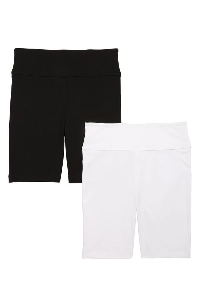 商品Nordstrom|Kids' Nordstrom High Rise Bike Shorts - Pack of 2,价格¥55,第1张图片