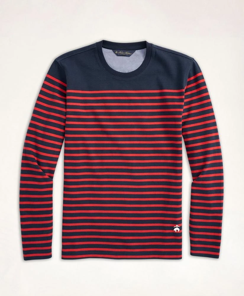 商品Brooks Brothers|Mariner Stripe Long-Sleeve T-Shirt,价格¥309,第1张图片