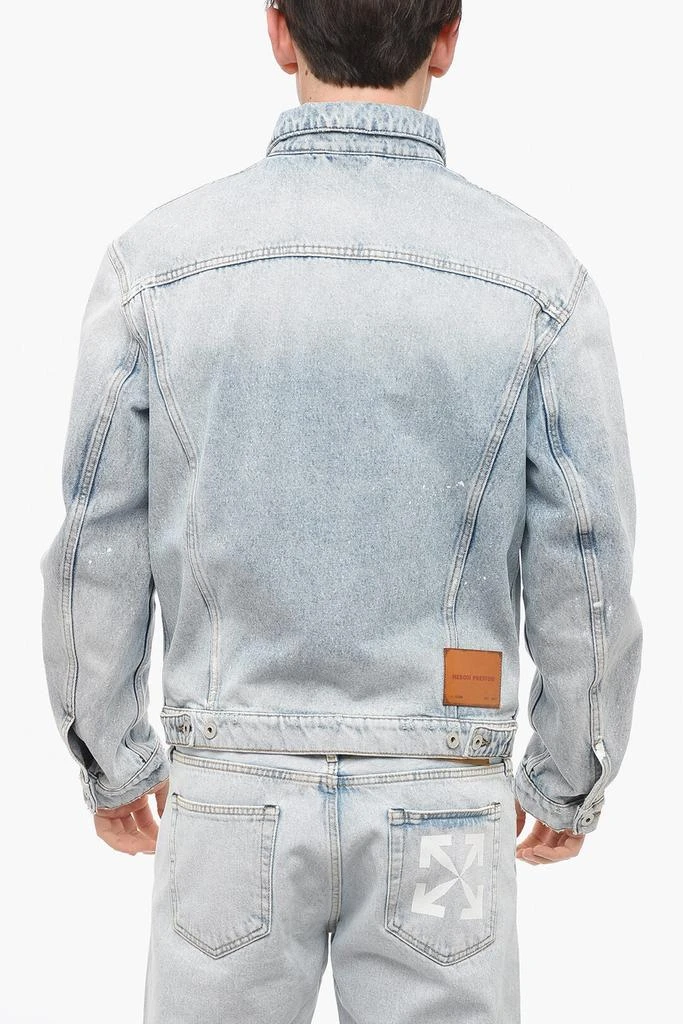 商品Heron Preston|Distressed Denim Jacket with Logo Patch,价格¥4242,第2张图片详细描述