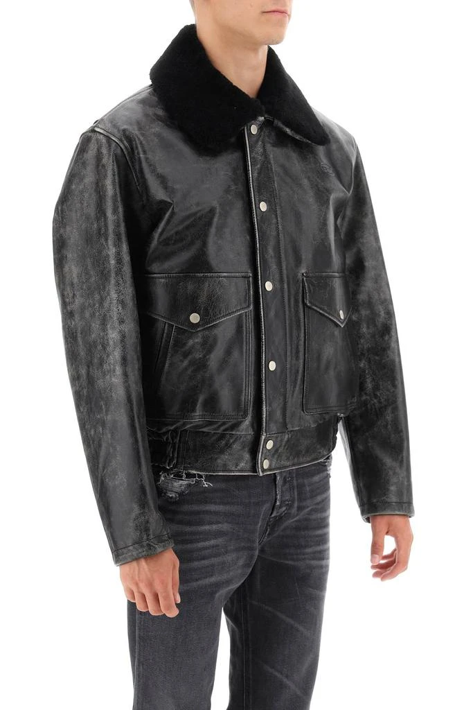 商品Diesel|L-muds Vintage-leather Jacket,价格¥6427,第2张图片详细描述
