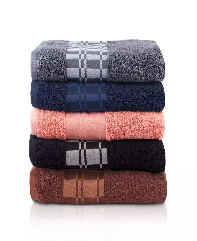 Larissa Geometric Embroidered Jacquard Border Cotton 4-Pc. Bath Towel Set 商品