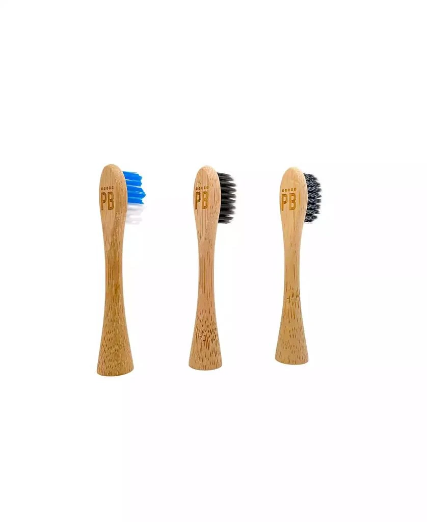 商品PearlBar|Three Bamboo Electric Toothbrush Heads for Sonic Electric Toothbrush, Set of 3,价格¥194,第1张图片