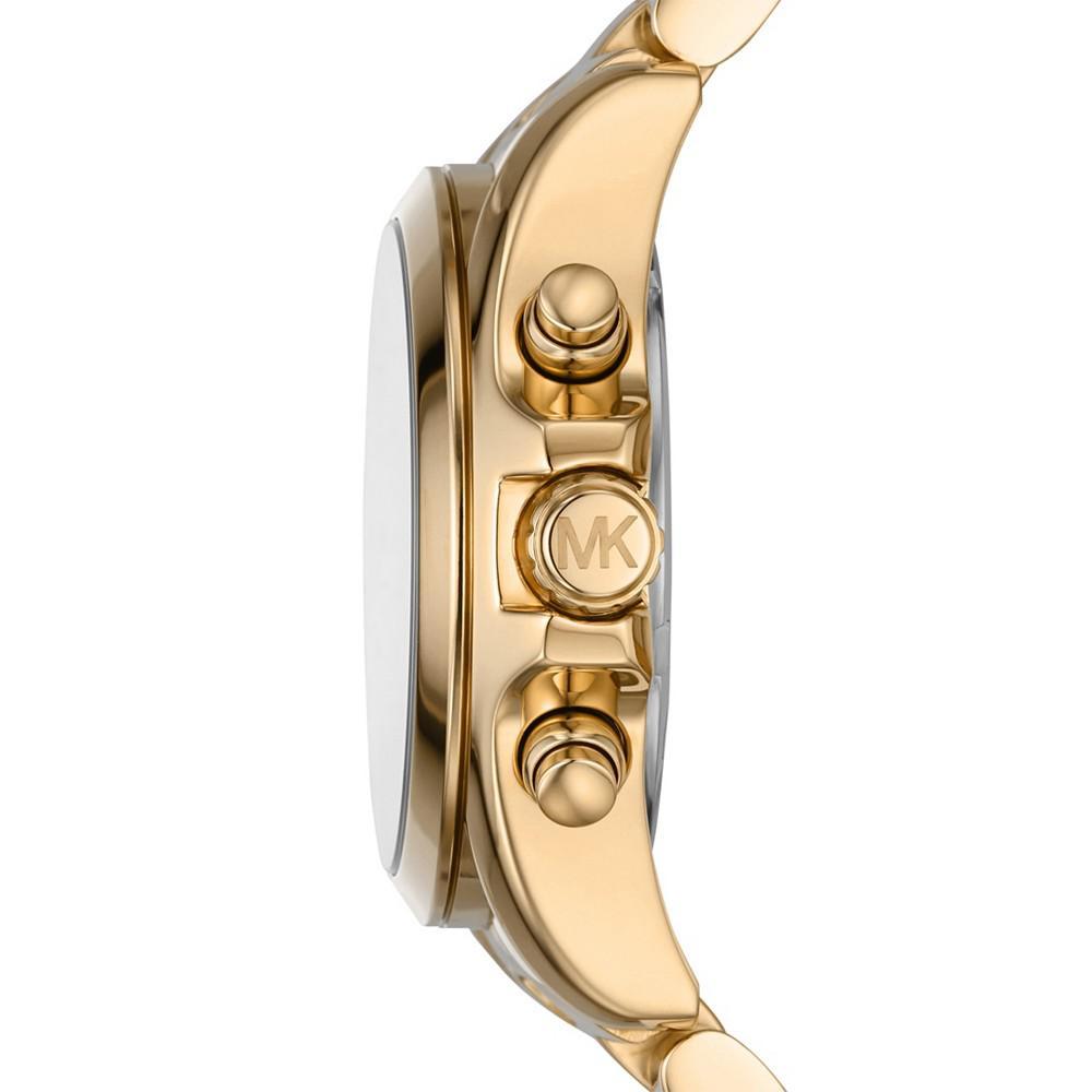 商品Michael Kors|Women's Bradshaw Chronograph Gold-Tone Stainless Steel Bracelet Watch 36mm,价格¥2043,第5张图片详细描述