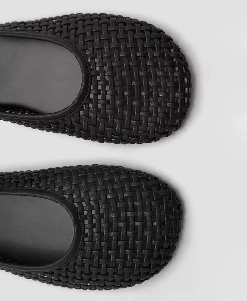 商品Mango|Women's Braided Leather Effect Shoes,价格¥594,第3张图片详细描述