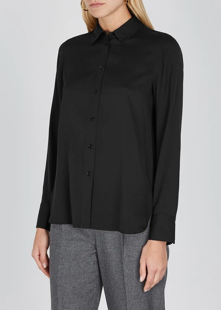 商品Vince|Black stretch-silk shirt,价格¥2835,第2张图片详细描述