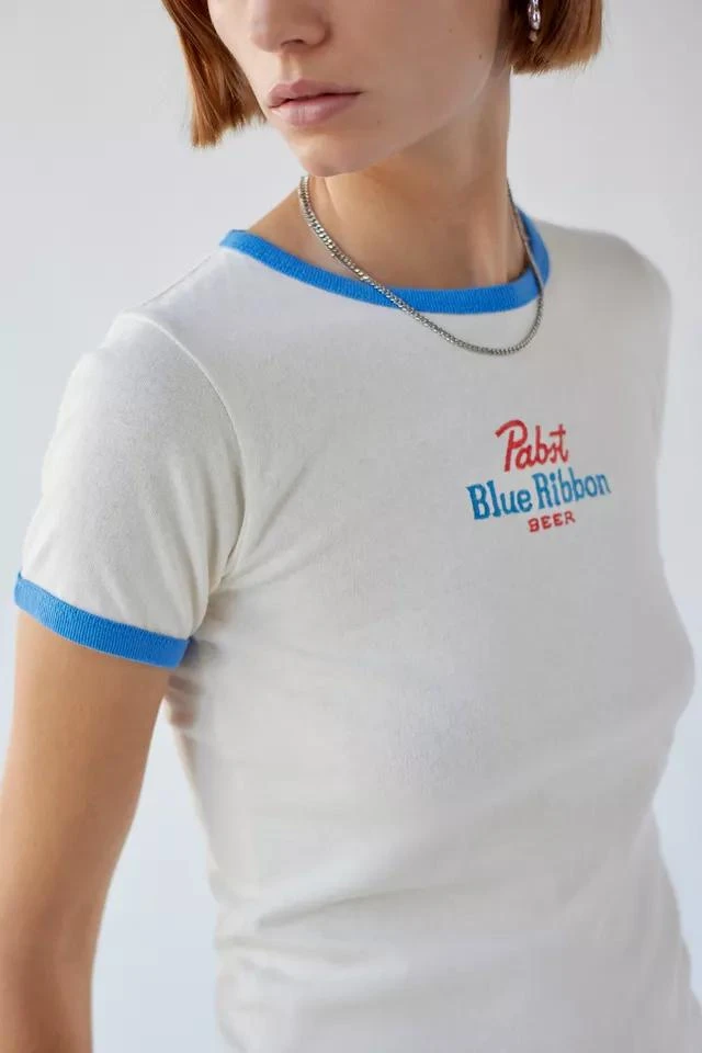 商品Urban Outfitters|Pabst Blue Ribbon Beer Ringer Tee,价格¥151,第1张图片