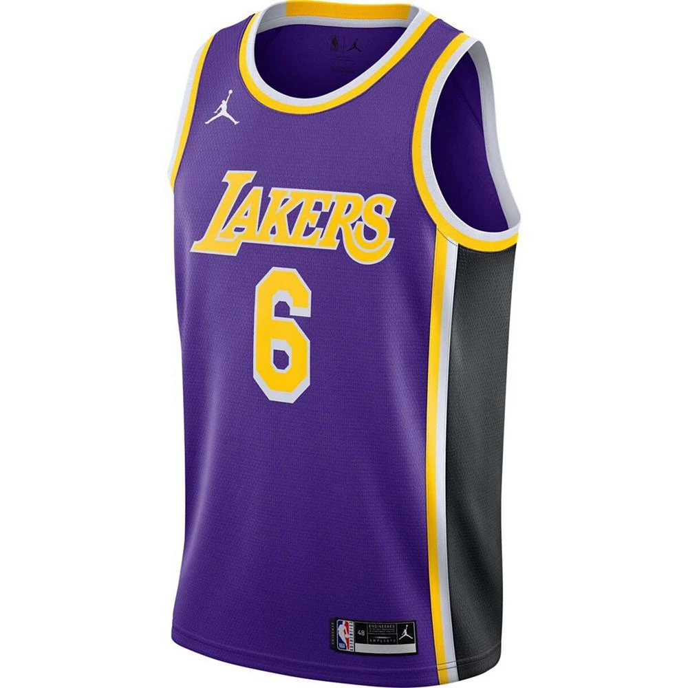 商品Jordan|Men's LeBron James Purple Los Angeles Lakers 2021/22 Swingman Player Jersey - Statement Edition,价格¥820,第2张图片详细描述