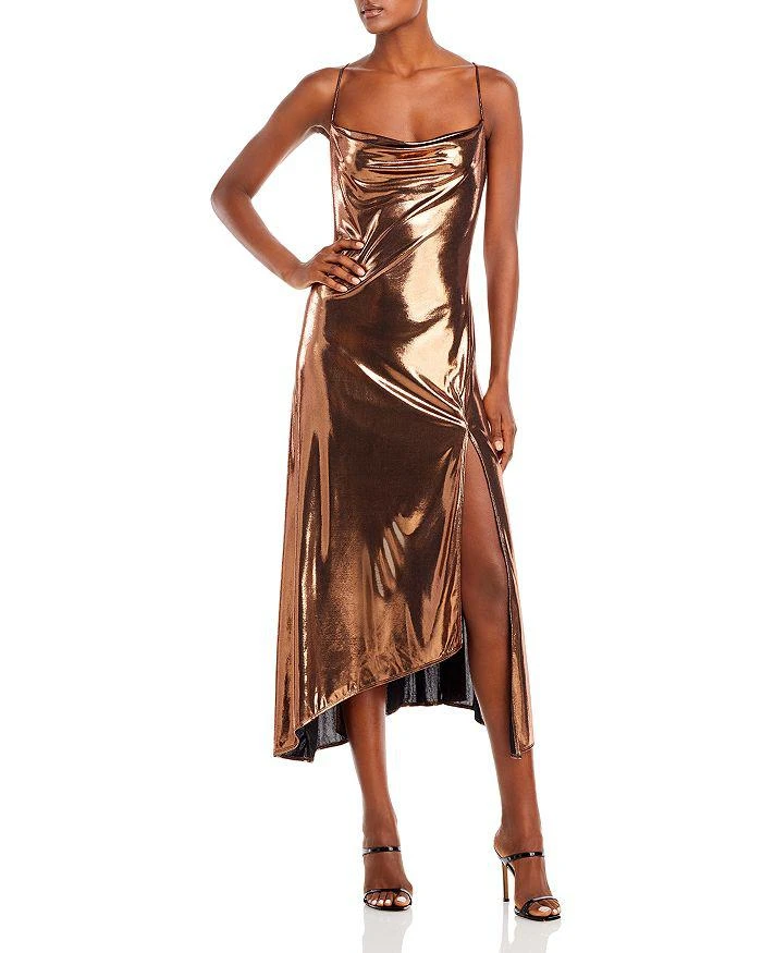 商品ASTR|Gaia Metallic Lamé Slip Dress,价格¥222,第1张图片