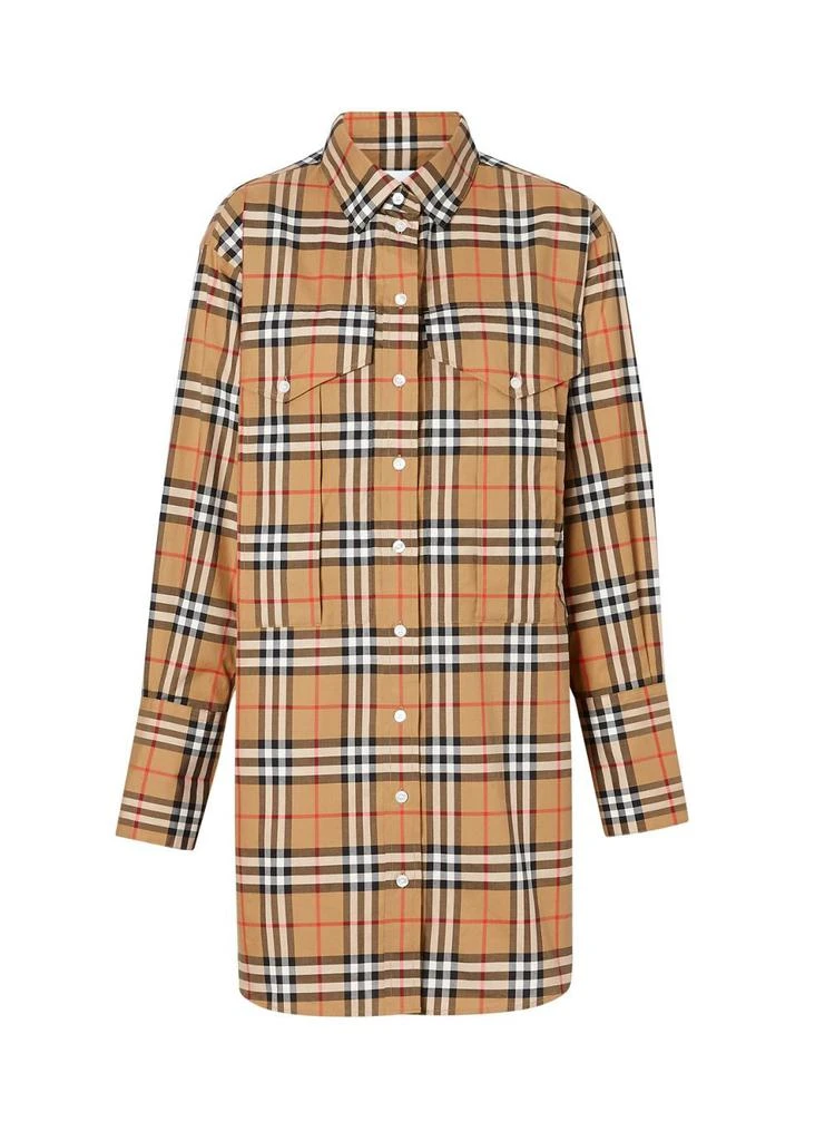 商品Burberry|Vintage check cotton oversized shirt,价格¥3208,第1张图片