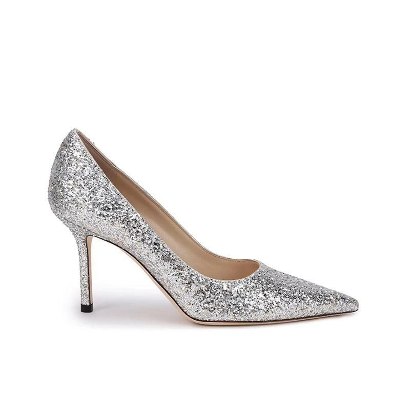 商品[国内直发] Jimmy Choo|女鞋 JIMMY CHOO 周仰杰 奢侈品女鞋 LOVE 系列女士尖头高跟鞋单鞋婚鞋 LOVE 85 LDD 214 PLATINUM 白金色,价格¥3105,第6张图片详细描述