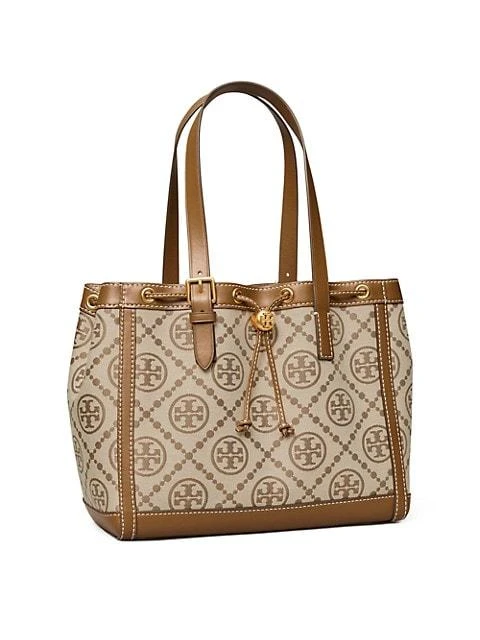 商品Tory Burch|Small T Monogram Jacquard Drawstring Tote,价格¥3716,第3张图片详细描述