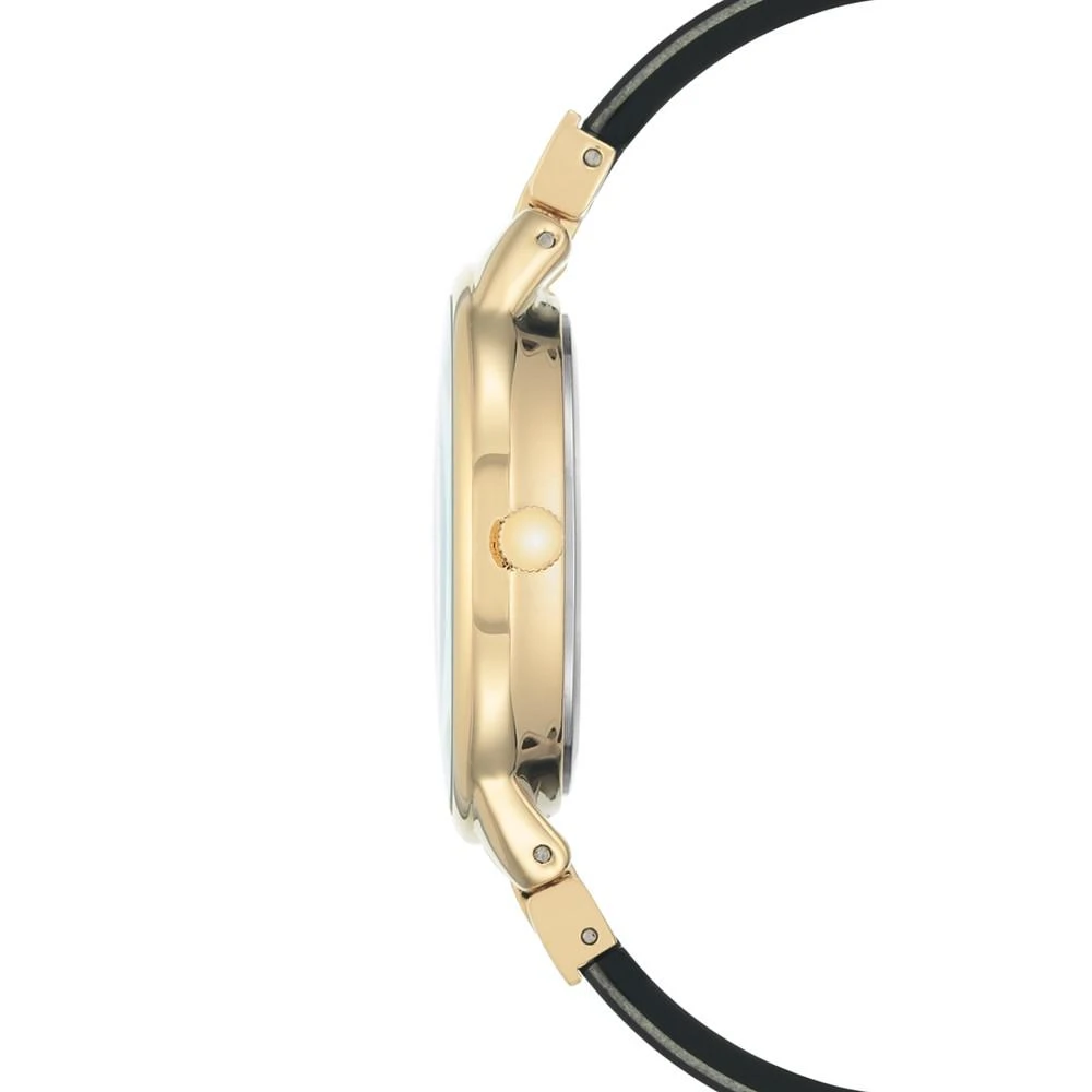 商品Anne Klein|Women's Black and Gold Shimmer Resin Bangle Bracelet Watch 36mm AK-1408BKBK,价格¥337,第2张图片详细描述