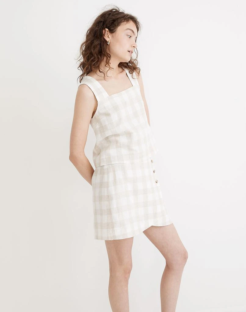 商品Madewell|Linen-Blend Sunside Button-Back Top: Undyed Edition,价格¥118,第2张图片详细描述