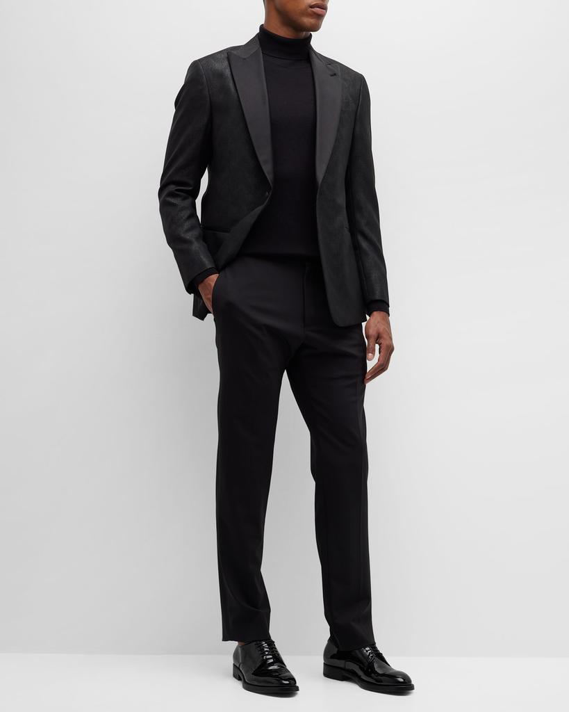 商品Giorgio Armani|Men's Wavy Jacquard Dinner Jacket,价格¥20714,第5张图片详细描述