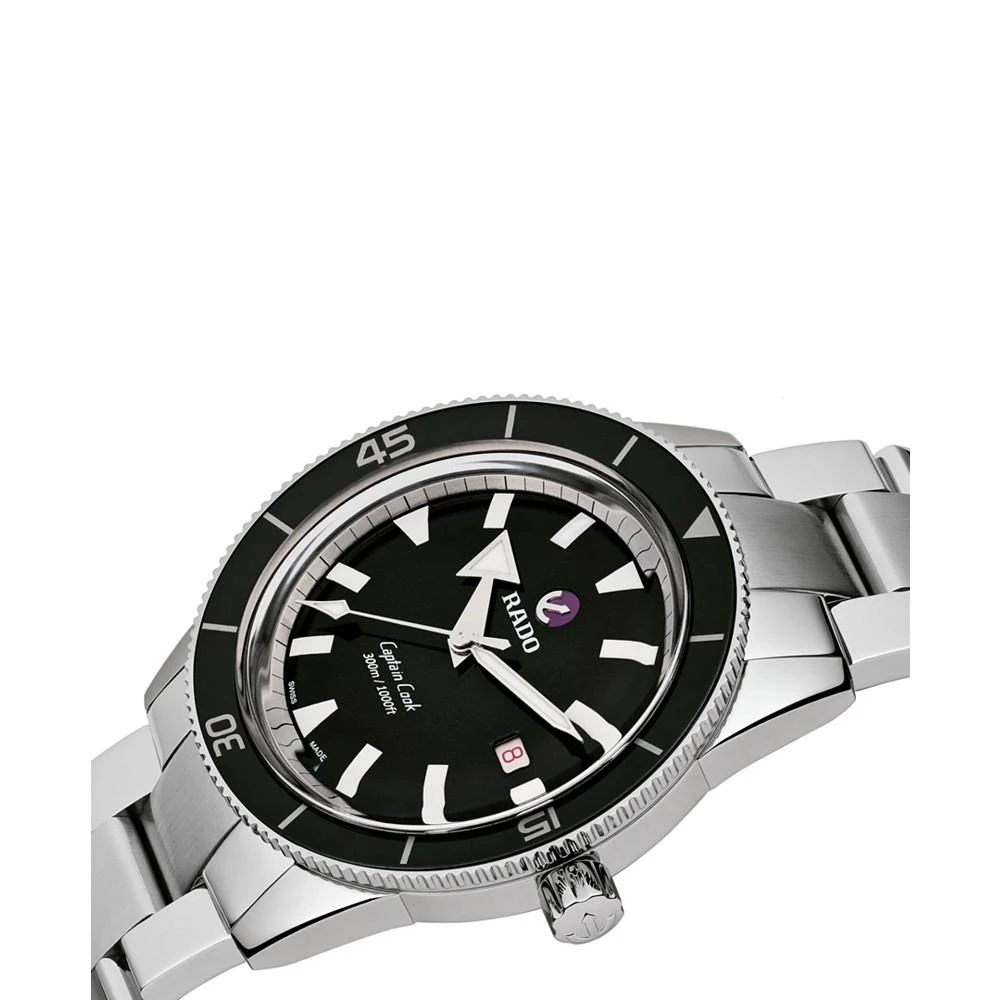 商品Rado|Captain Cook Men's Automatic Black Stainless Steel Bracelet Watch 42 mm,价格¥17202,第2张图片详细描述