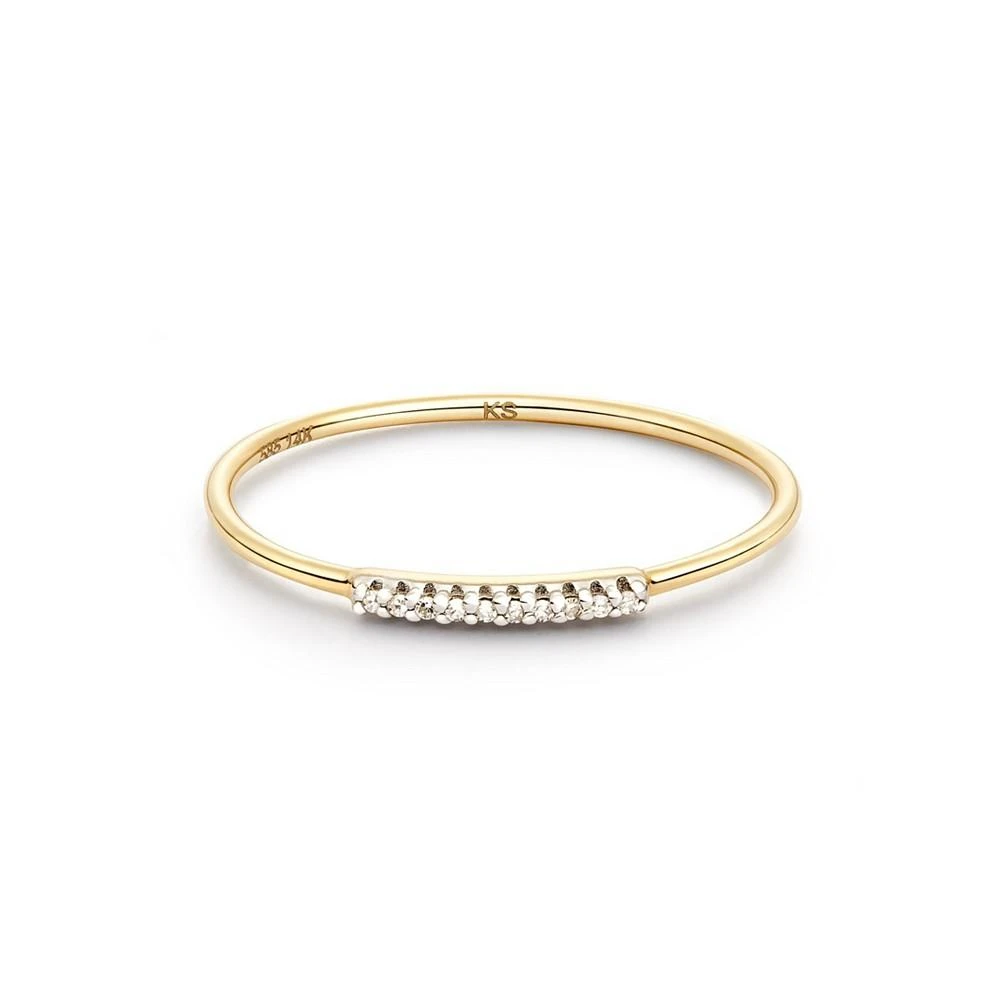 商品Kendra Scott|Mila Band Diamond Accent Ring in 14K Gold or White Gold,价格¥1669,第1张图片