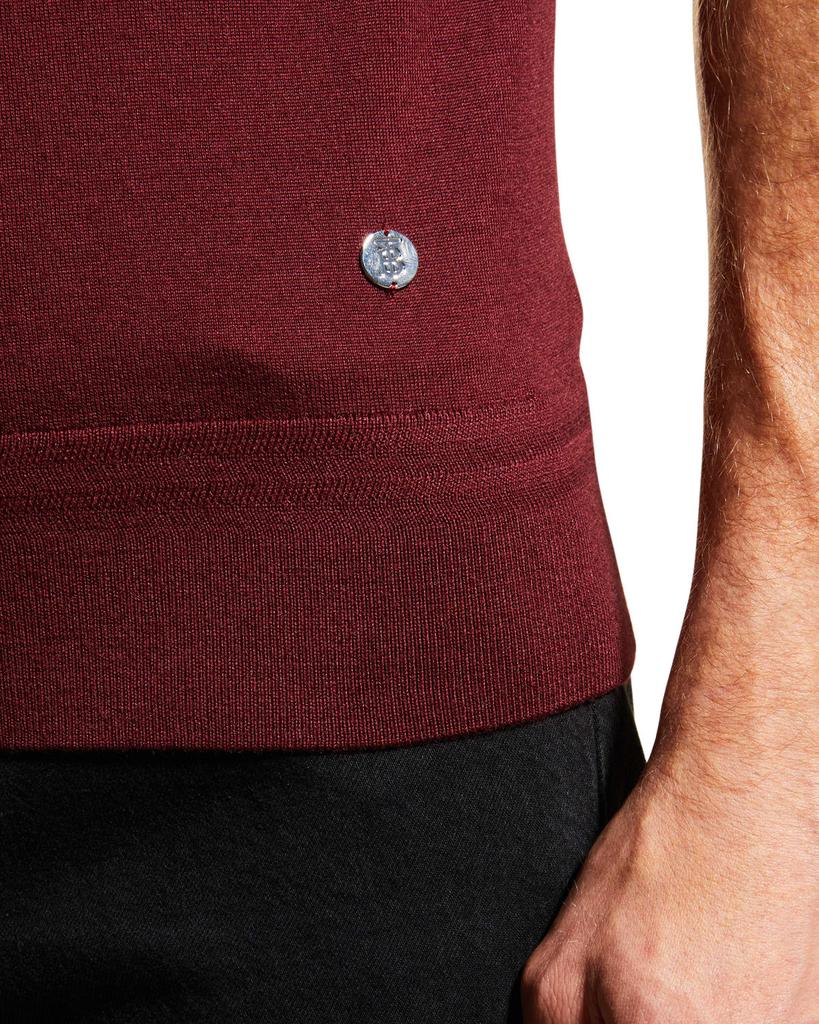 Men's Kenny Wool-Silk Knit Polo Shirt商品第6张图片规格展示