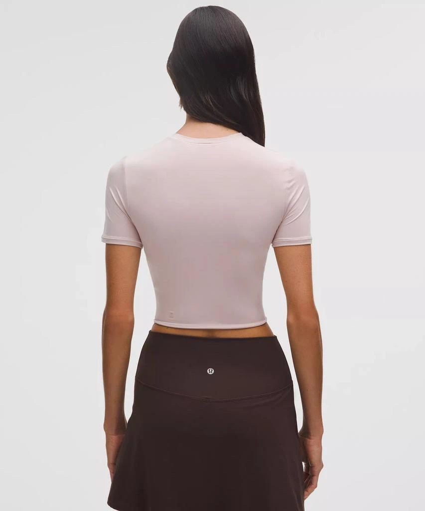 商品Lululemon|Wundermost Ultra-Soft Nulu Crewneck Cropped T-Shirt,价格¥246,第3张图片详细描述