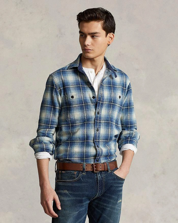 商品Ralph Lauren|Classic Fit Plaid Flannel Work Shirt,价格¥421,第5张图片详细描述