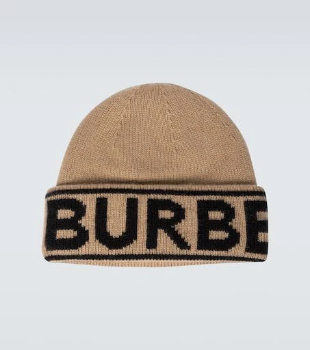 商品Burberry|Logo intarsia cashmere beanie,价格¥1939,第1张图片