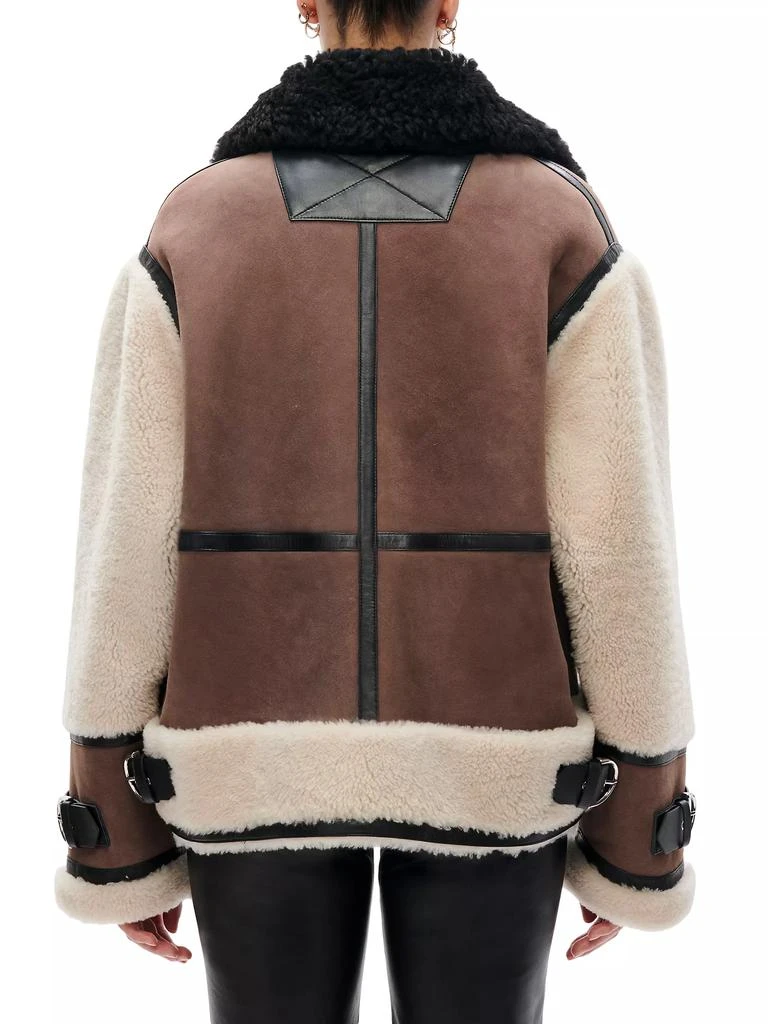 商品Shoreditch Ski Club|Celeste Shearling Biker Jacket,价格¥7482,第4张图片详细描述