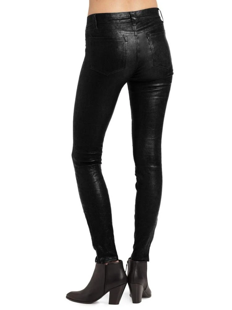 商品J Brand|Mid-Rise Leather Skinny Jeans,价格¥7406,第2张图片详细描述