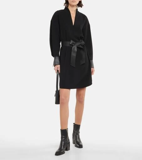 商品Vince|人造皮革边饰迷你连衣裙,价格¥2279,第2张图片详细描述
