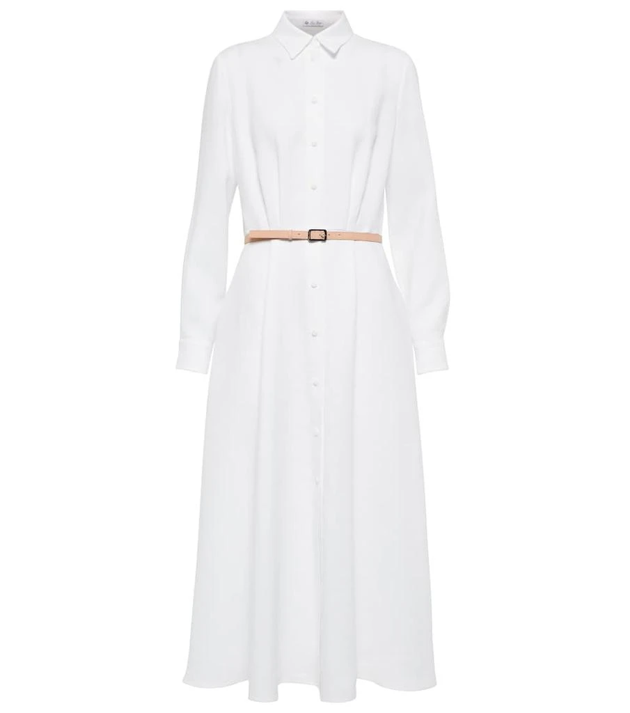 商品Loro Piana|Lucienne belted linen shirt dress,价格¥19822,第1张图片