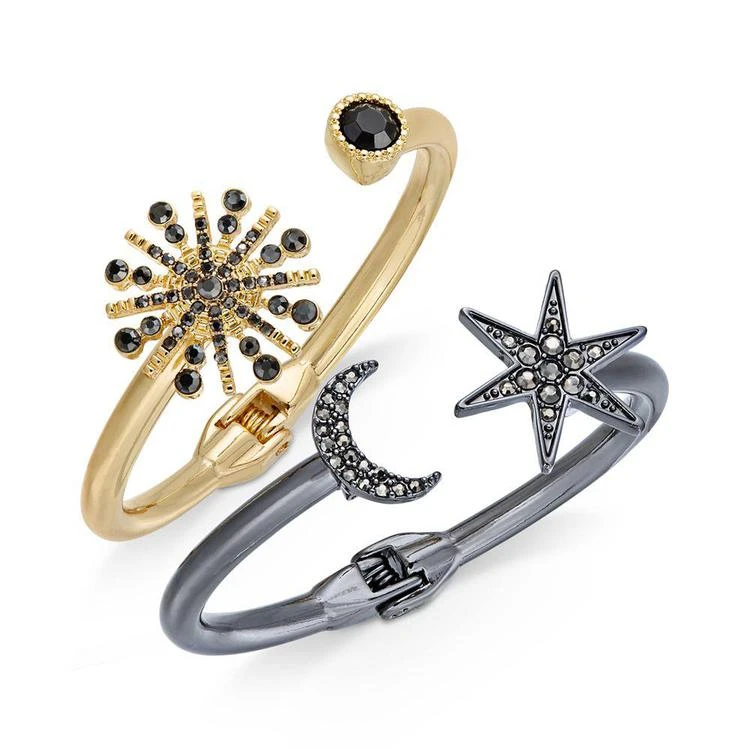 商品INC International|I.N.C. 2-Pc. Set Astronomical Pavé Crystal Hinged Bracelets, Created for Macy's,价格¥88,第1张图片