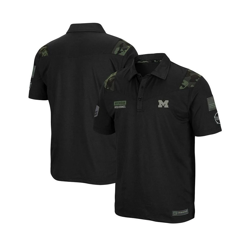 商品Colosseum|Men's Black Michigan Wolverines OHT Military-Inspired Appreciation Sierra Polo Shirt,价格¥376,第1张图片