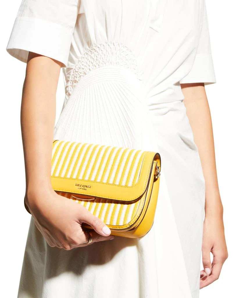 商品Kate Spade|buddie medium striped straw shoulder bag,价格¥635,第4张图片详细描述