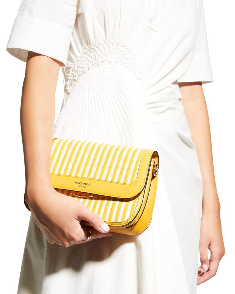 商品Kate Spade|buddie medium striped straw shoulder bag,价格¥2437,第6张图片详细描述