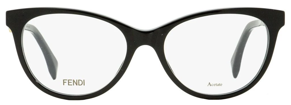 商品Fendi|Fendi Women's Oval Eyeglasses FF0201 807 Black/Gold 52mm,价格¥668,第2张图片详细描述