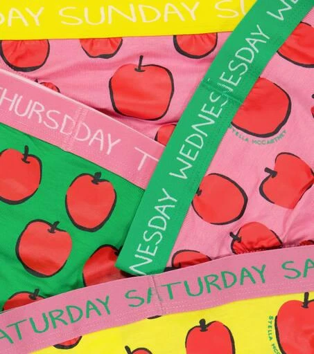 商品Stella McCartney|Set of 7 printed cotton briefs,价格¥730,第3张图片详细描述
