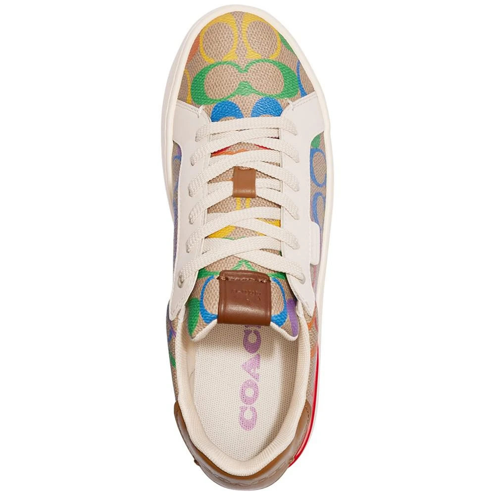 商品Coach|Women's Lowline Rainbow Signature Pride Sneakers,价格¥488,第4张图片详细描述