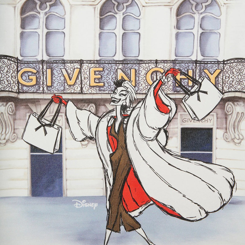 商品Givenchy|【预售3-7天】纪梵希 22年秋冬新款 迪士尼联名系列 女士白色棉质主题图案印花修身短袖T恤BW707Y3ZAP-100,价格¥4035,第7张图片详细描述
