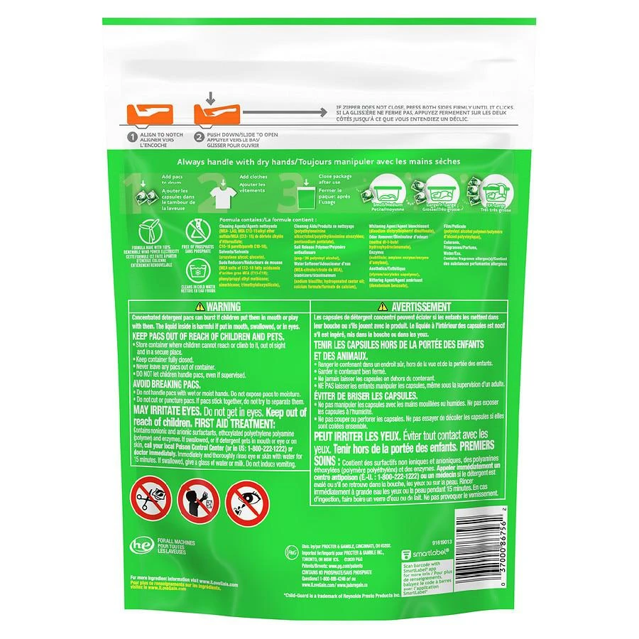 商品Gain|Flings Laundry Detergent Pacs Original,价格¥104,第4张图片详细描述